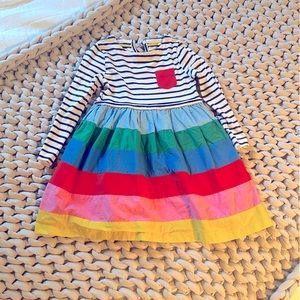 Mini Boden Rainbow Dress 3-4Y